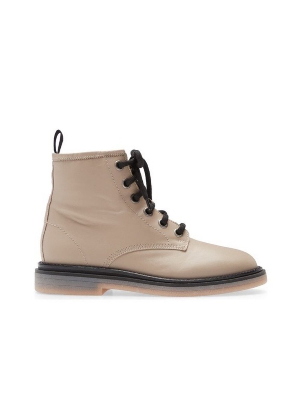 AGL Attilio Giusti Leombruni Stone Leather Lace Up Bootie NWT Rubber Sole
